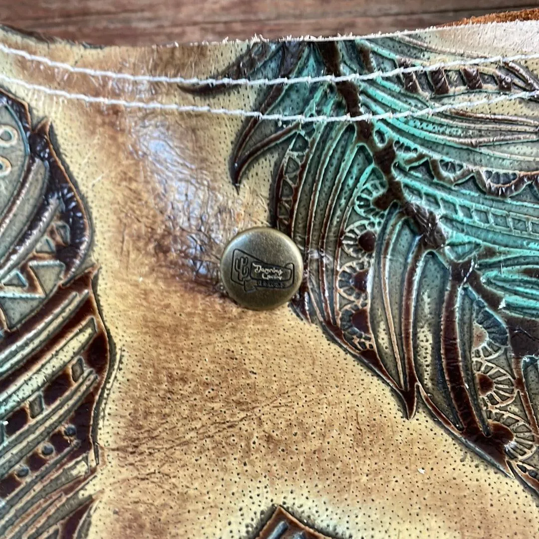 078 Trisha - Blank Slate w/ Turq. Patina Feather