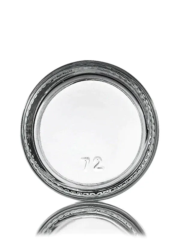 1 oz Clear Glass Straight Sided Round Jar With Smooth White Lid - (160 - 16,000 Count)