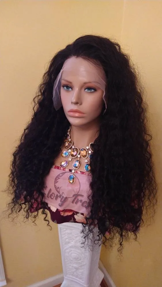 13x4 Deep Wave Frontal Wig | 26" HD Transparent Lace Front Wigs | 100% Brazilian Human Hair | African American Wig | Glory Tress
