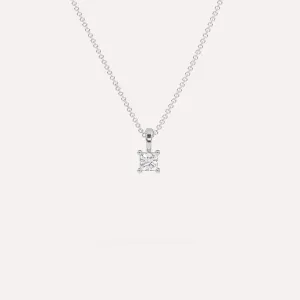 1/4 carat Princess Diamond Pendant Necklace