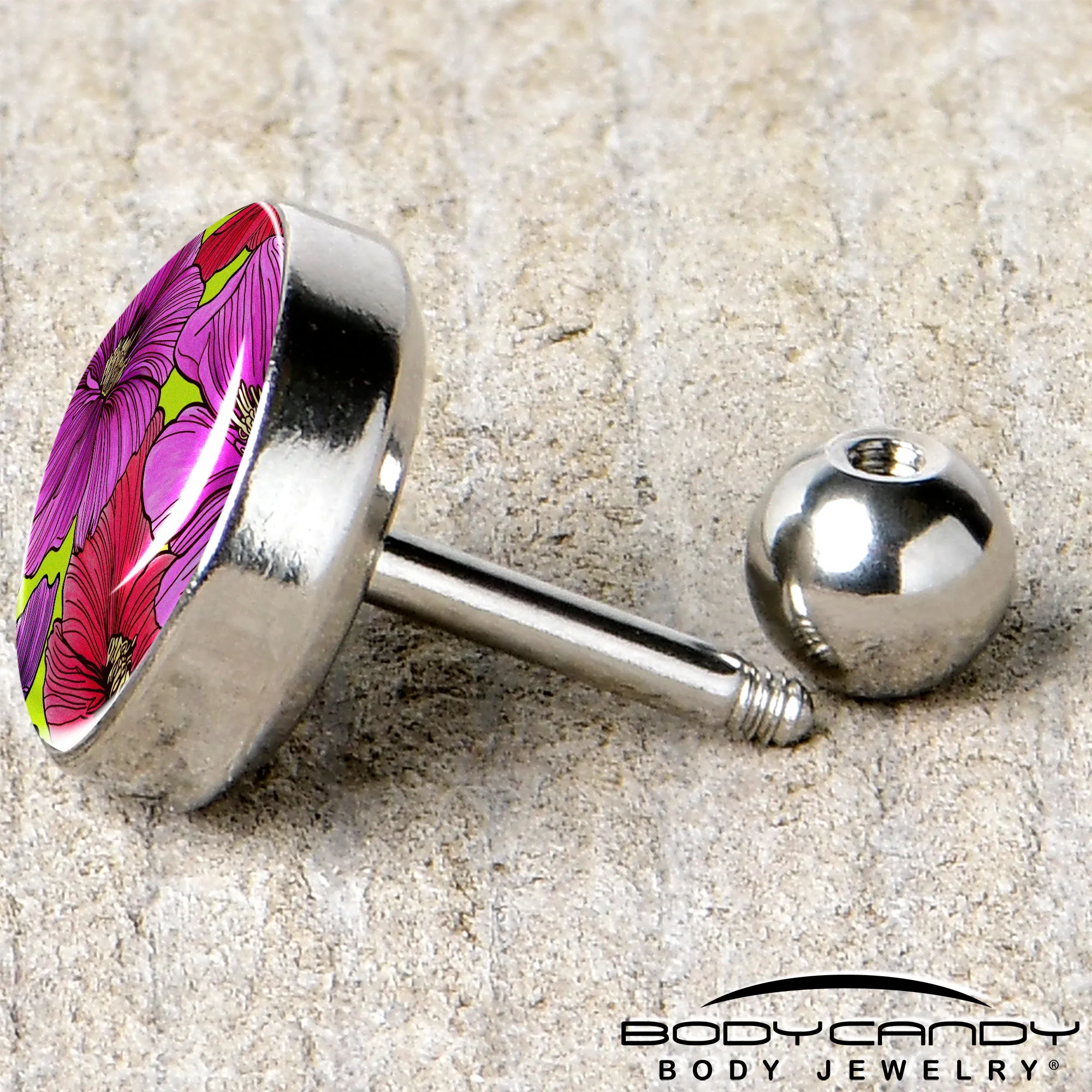 16 Gauge 1/4 Blossom Creation Tropical Floral Flowers Cartilage Earring