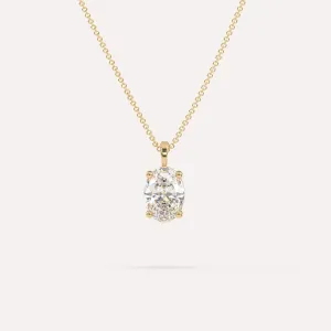 2 carat Oval Diamond Pendant Necklace