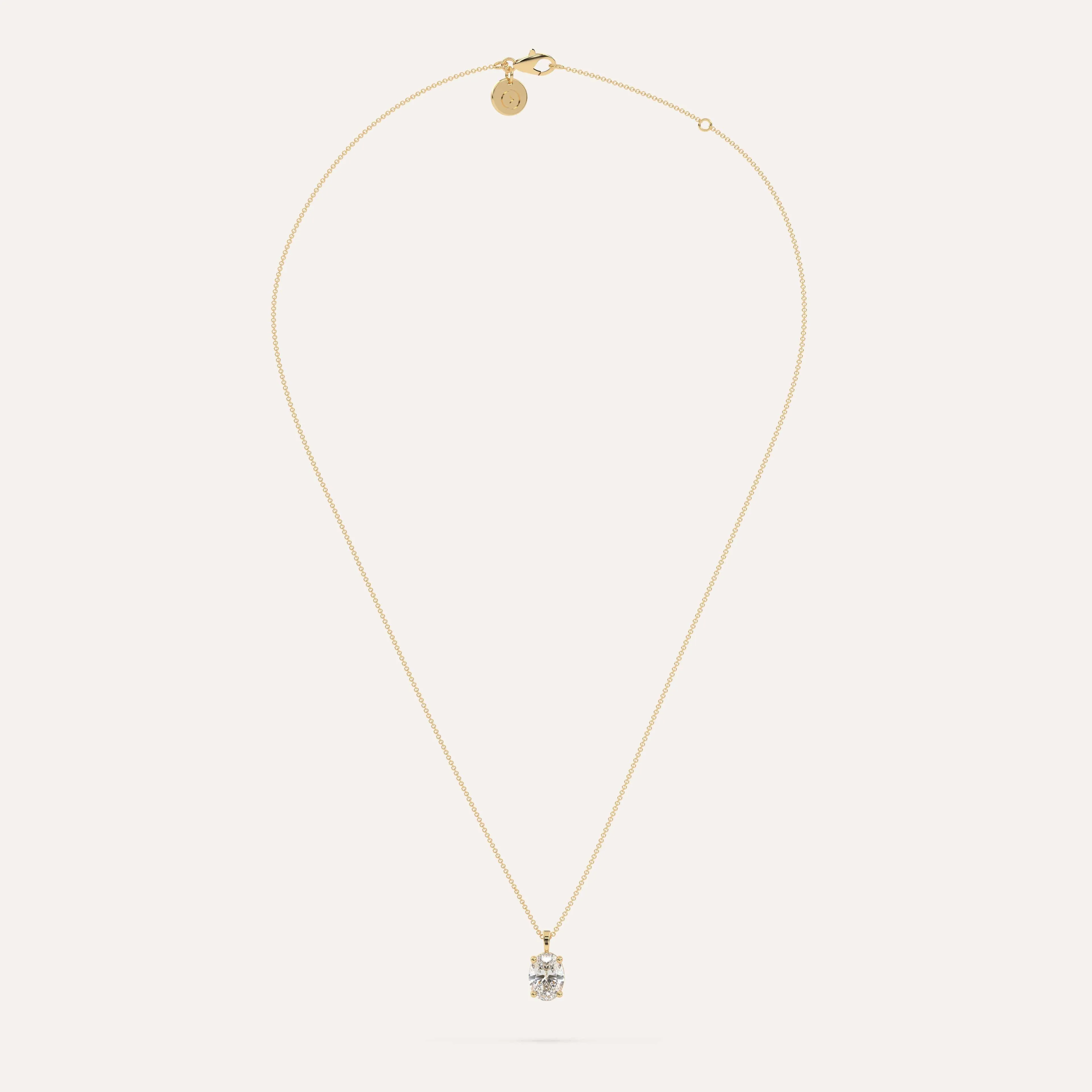 2 carat Oval Diamond Pendant Necklace
