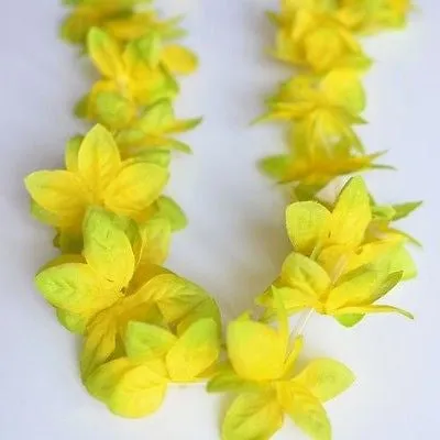 2 Premium Hawaiian Orchid Leis Necklace Various Colors! Wedding Beach Luau Party