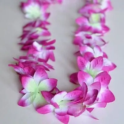 2 Premium Hawaiian Orchid Leis Necklace Various Colors! Wedding Beach Luau Party