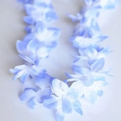 2 Premium Hawaiian Orchid Leis Necklace Various Colors! Wedding Beach Luau Party