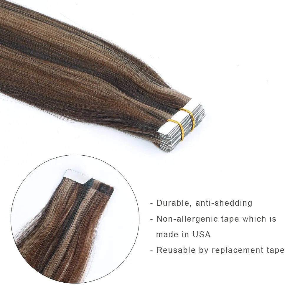 20 Inch Hair Extensions | Remy Hair Tape In Human Hair Extensions