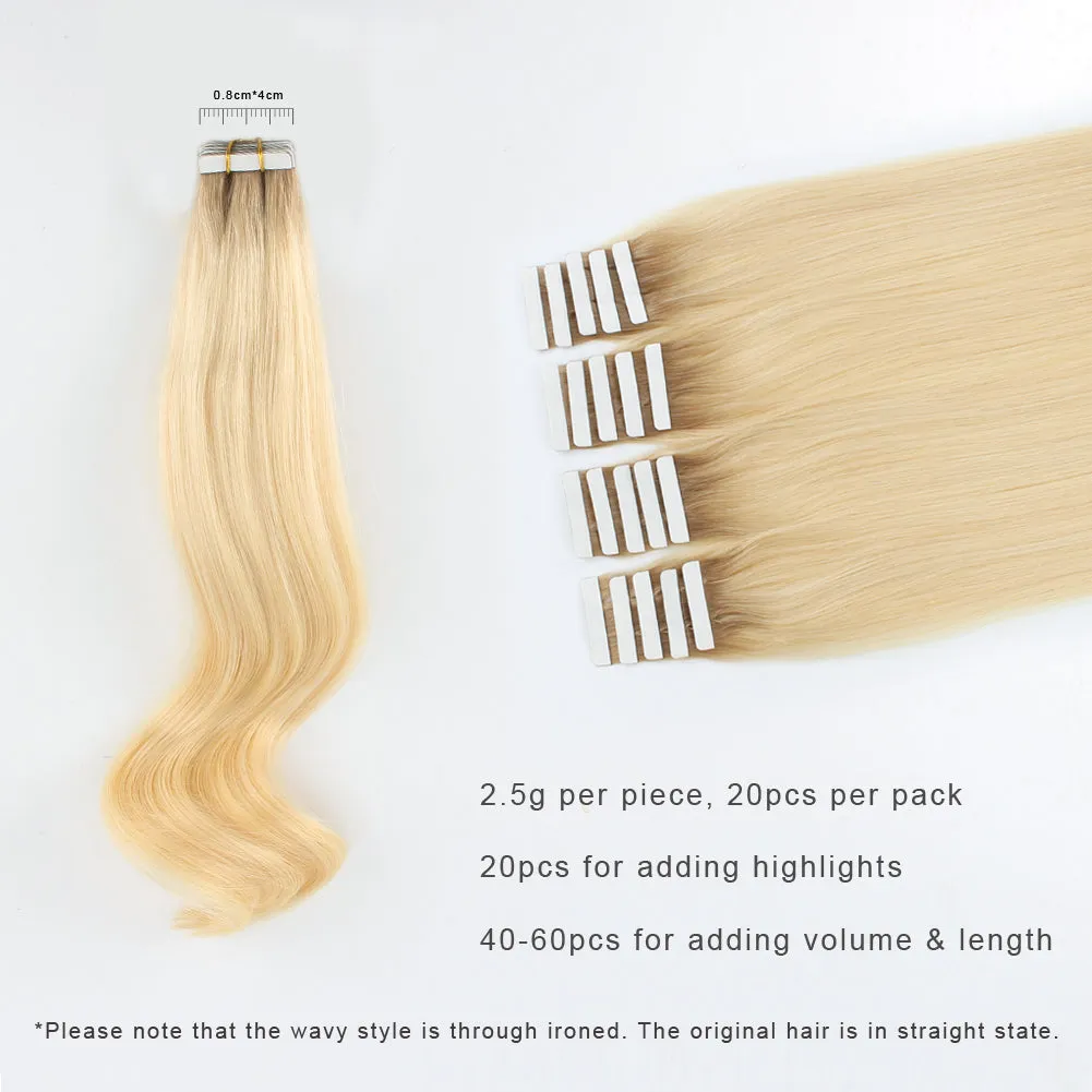 20 Inch Hair Extensions | Remy Hair Tape In Human Hair Extensions