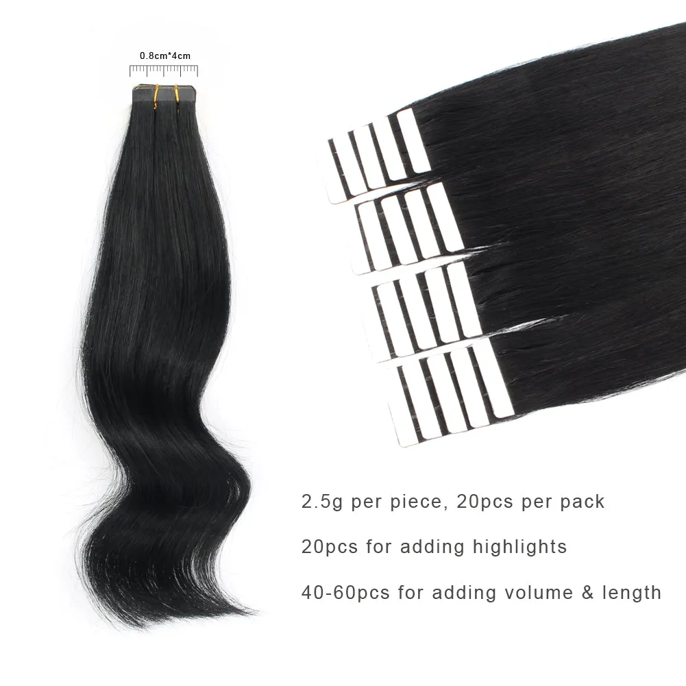 20 Inch Hair Extensions | Remy Hair Tape In Human Hair Extensions