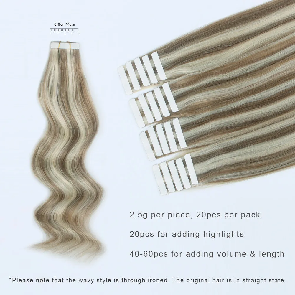 20 Inch Hair Extensions | Remy Hair Tape In Human Hair Extensions