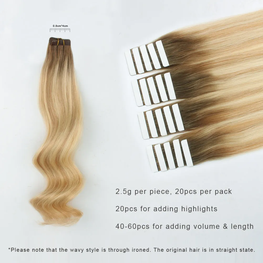 20 Inch Hair Extensions | Remy Hair Tape In Human Hair Extensions