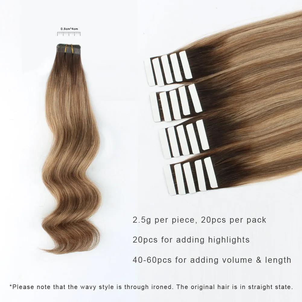 20 Inch Hair Extensions | Remy Hair Tape In Human Hair Extensions