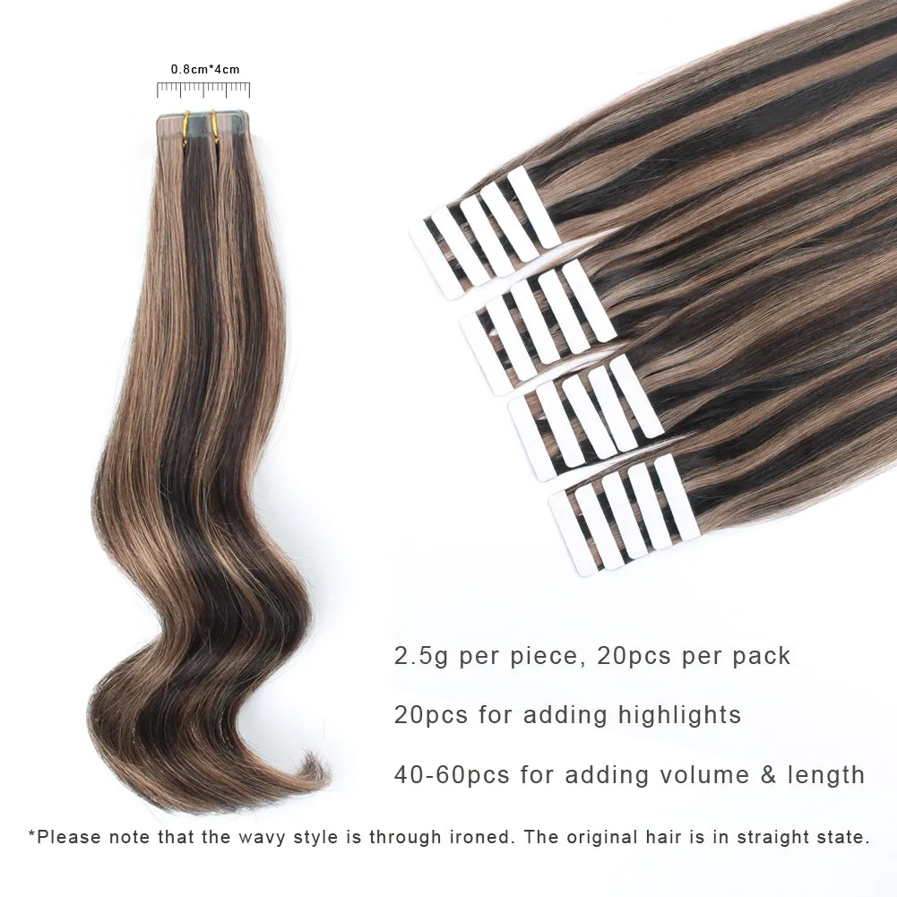20 Inch Hair Extensions | Remy Hair Tape In Human Hair Extensions