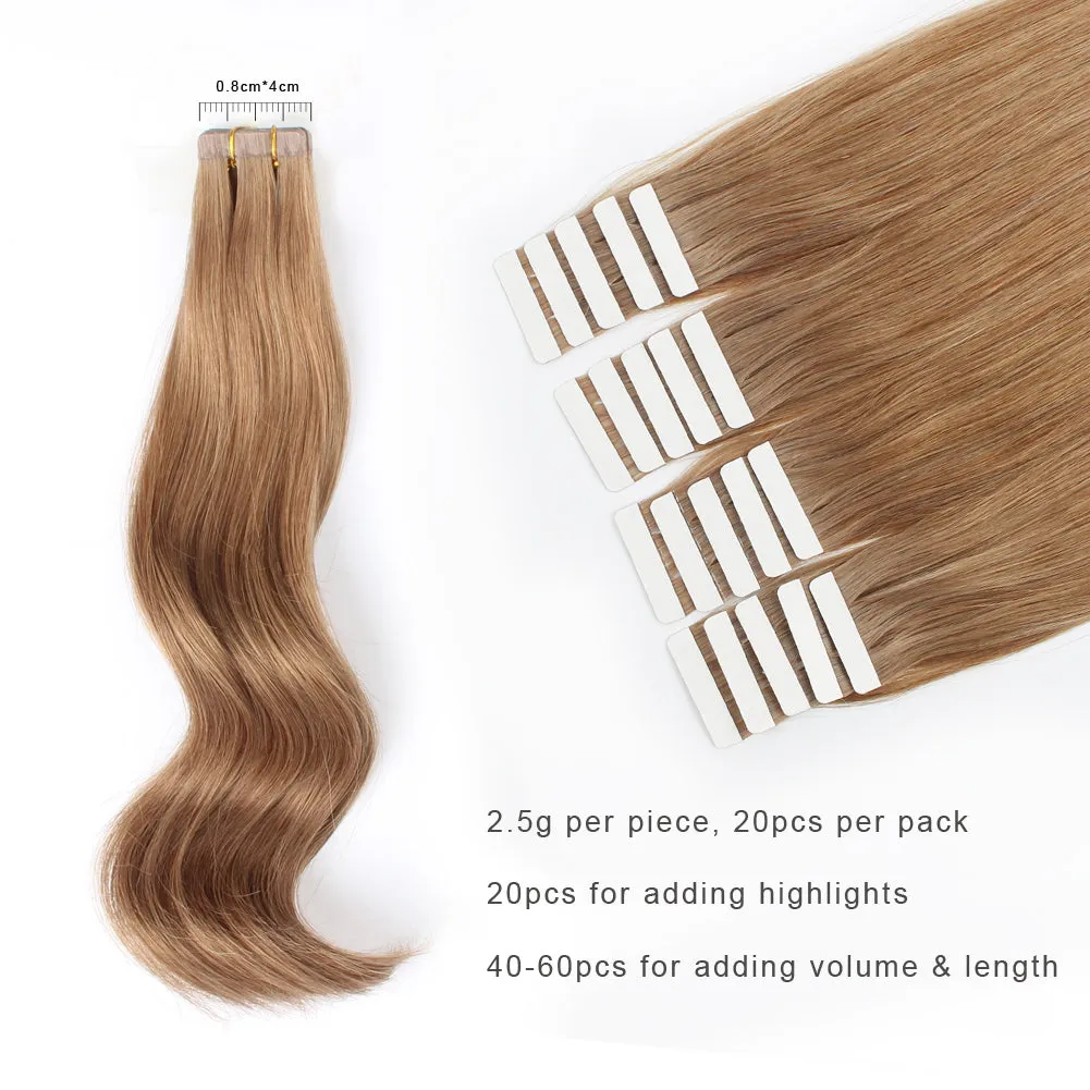 20 Inch Hair Extensions | Remy Hair Tape In Human Hair Extensions