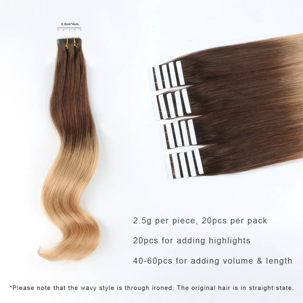 20 Inch Hair Extensions | Remy Hair Tape In Human Hair Extensions