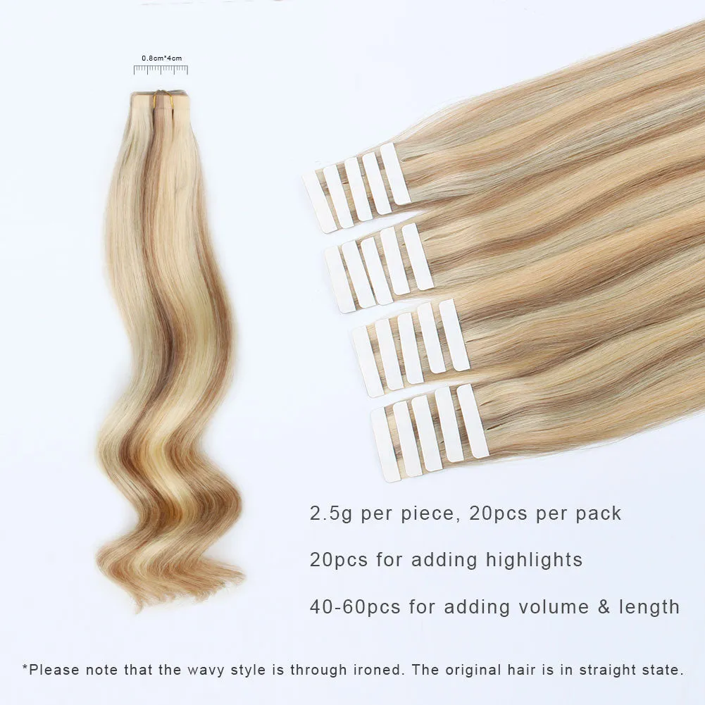 20 Inch Hair Extensions | Remy Hair Tape In Human Hair Extensions