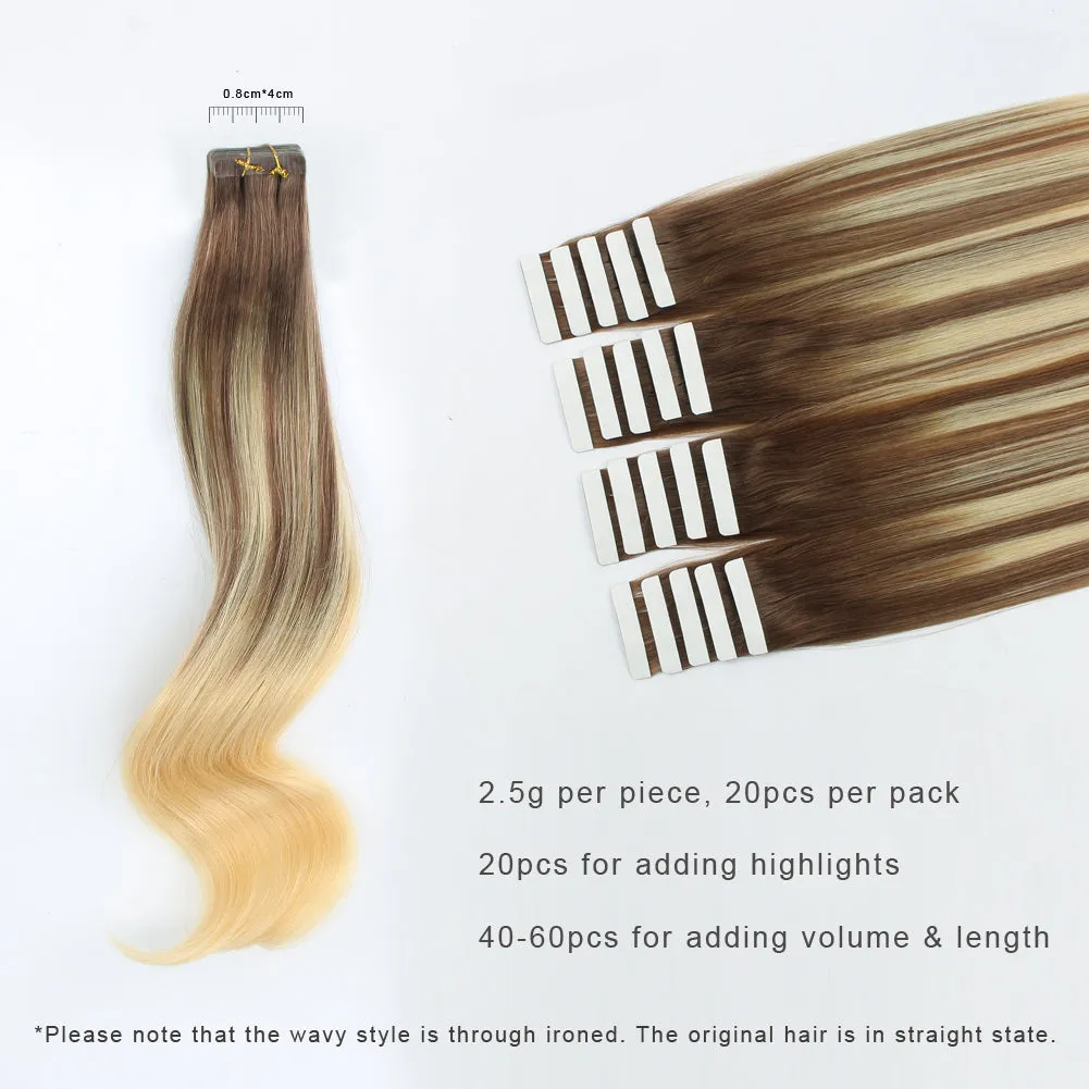 20 Inch Hair Extensions | Remy Hair Tape In Human Hair Extensions