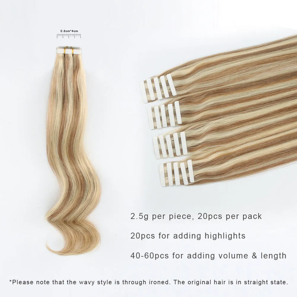 20 Inch Hair Extensions | Remy Hair Tape In Human Hair Extensions
