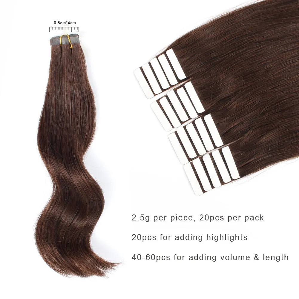 20 Inch Hair Extensions | Remy Hair Tape In Human Hair Extensions