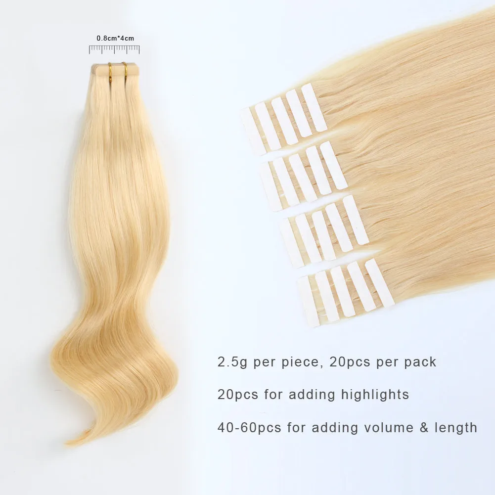 20 Inch Hair Extensions | Remy Hair Tape In Human Hair Extensions