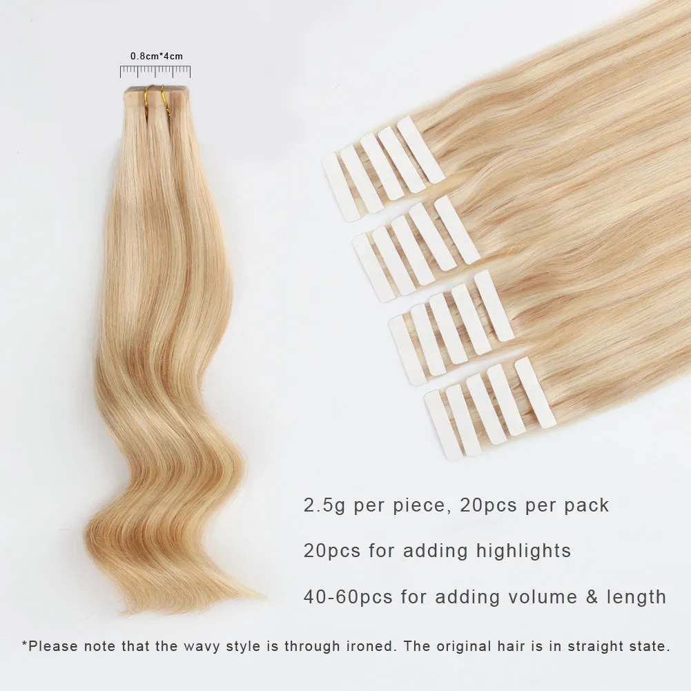 20 Inch Hair Extensions | Remy Hair Tape In Human Hair Extensions