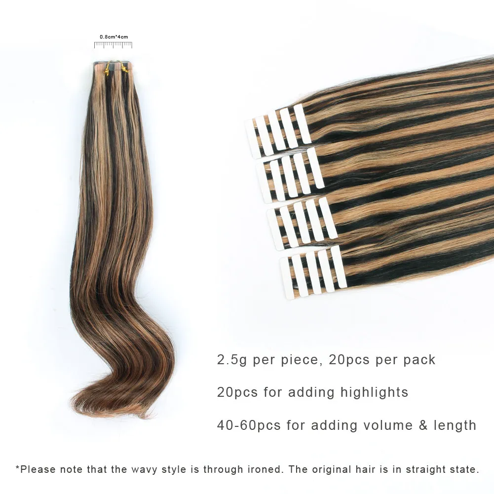 20 Inch Hair Extensions | Remy Hair Tape In Human Hair Extensions