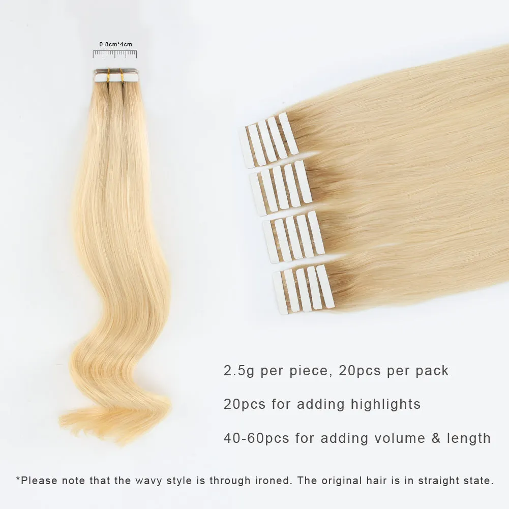 20 Inch Hair Extensions | Remy Hair Tape In Human Hair Extensions