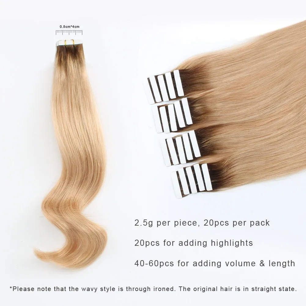 20 Inch Hair Extensions | Remy Hair Tape In Human Hair Extensions