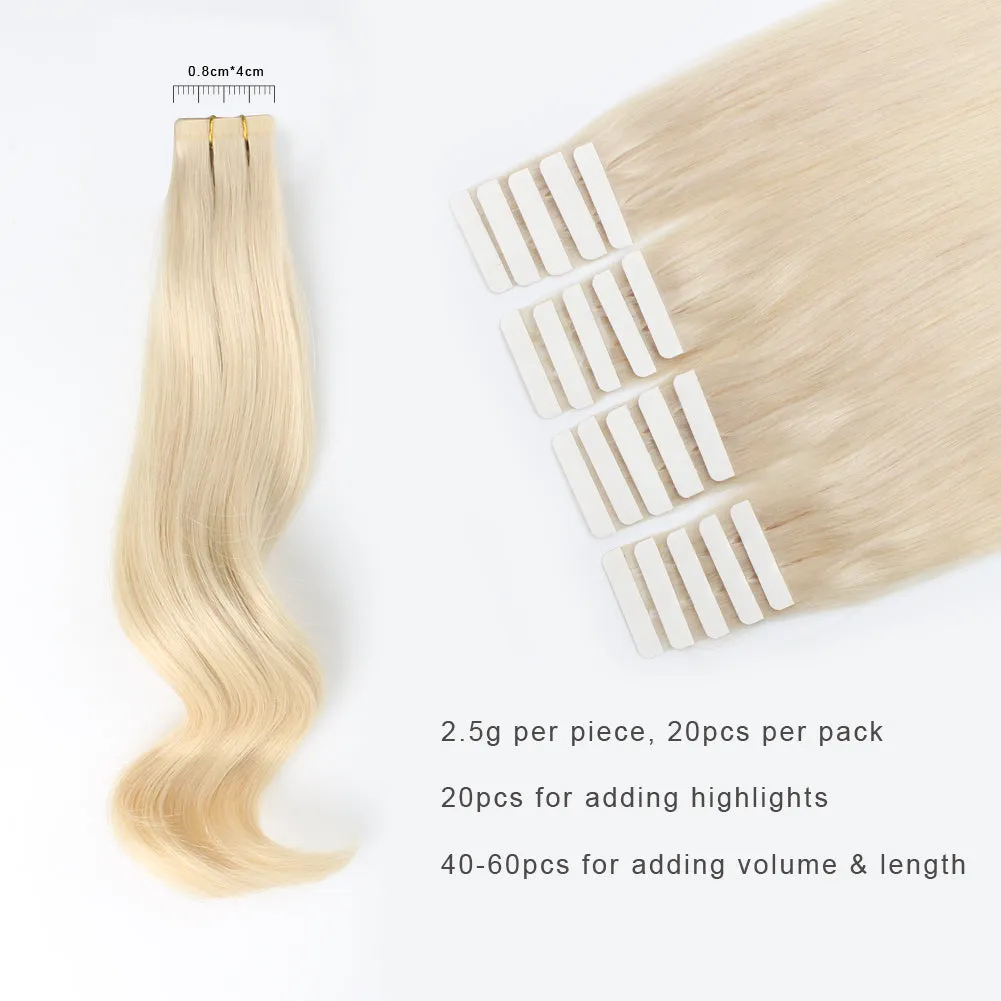 20 Inch Hair Extensions | Remy Hair Tape In Human Hair Extensions