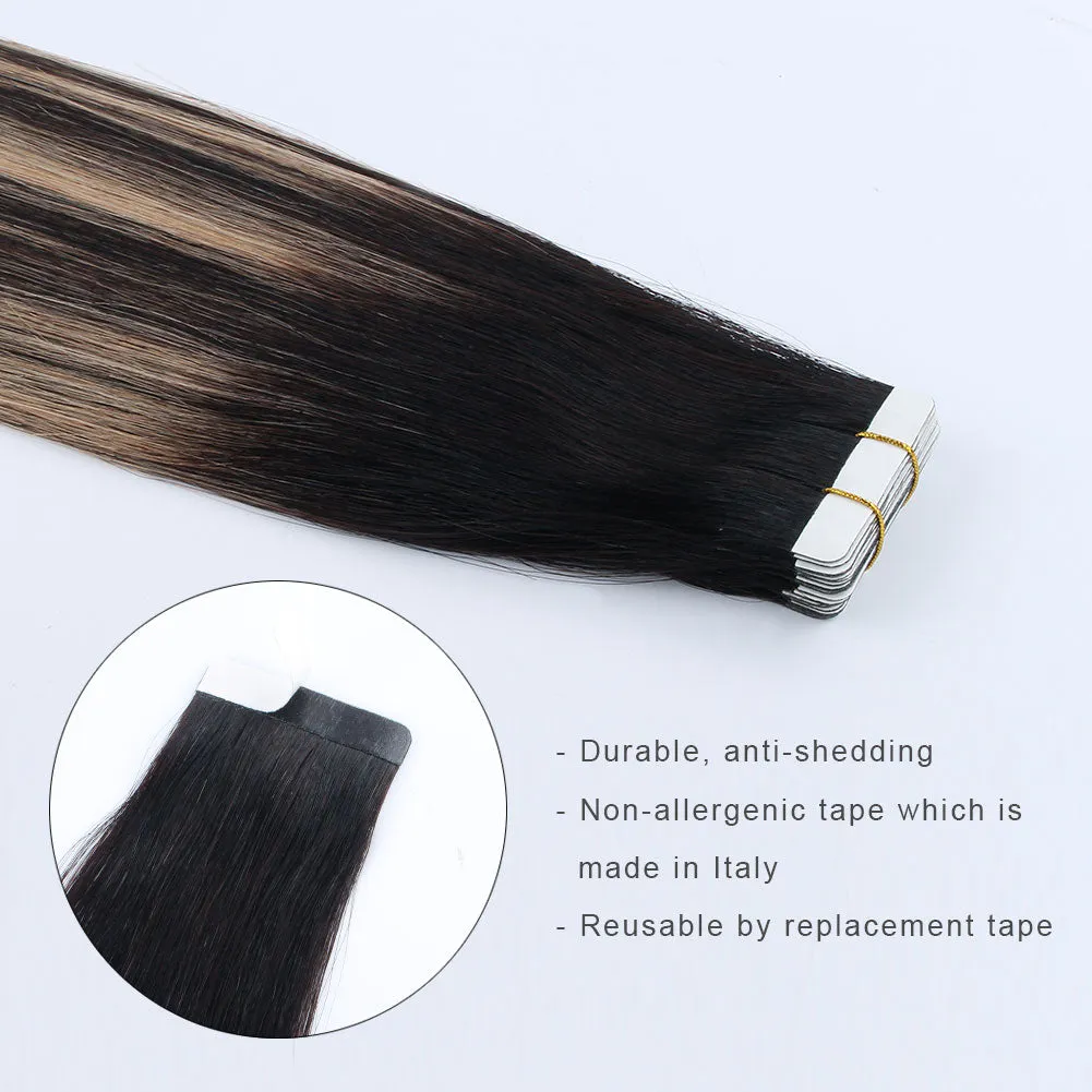 20 Inch Hair Extensions | Remy Hair Tape In Human Hair Extensions