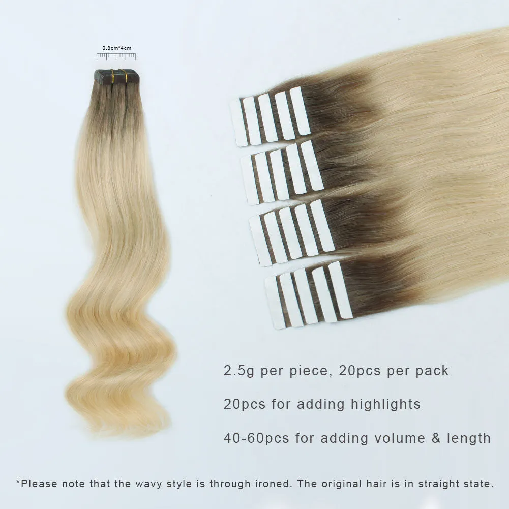 20 Inch Hair Extensions | Remy Hair Tape In Human Hair Extensions