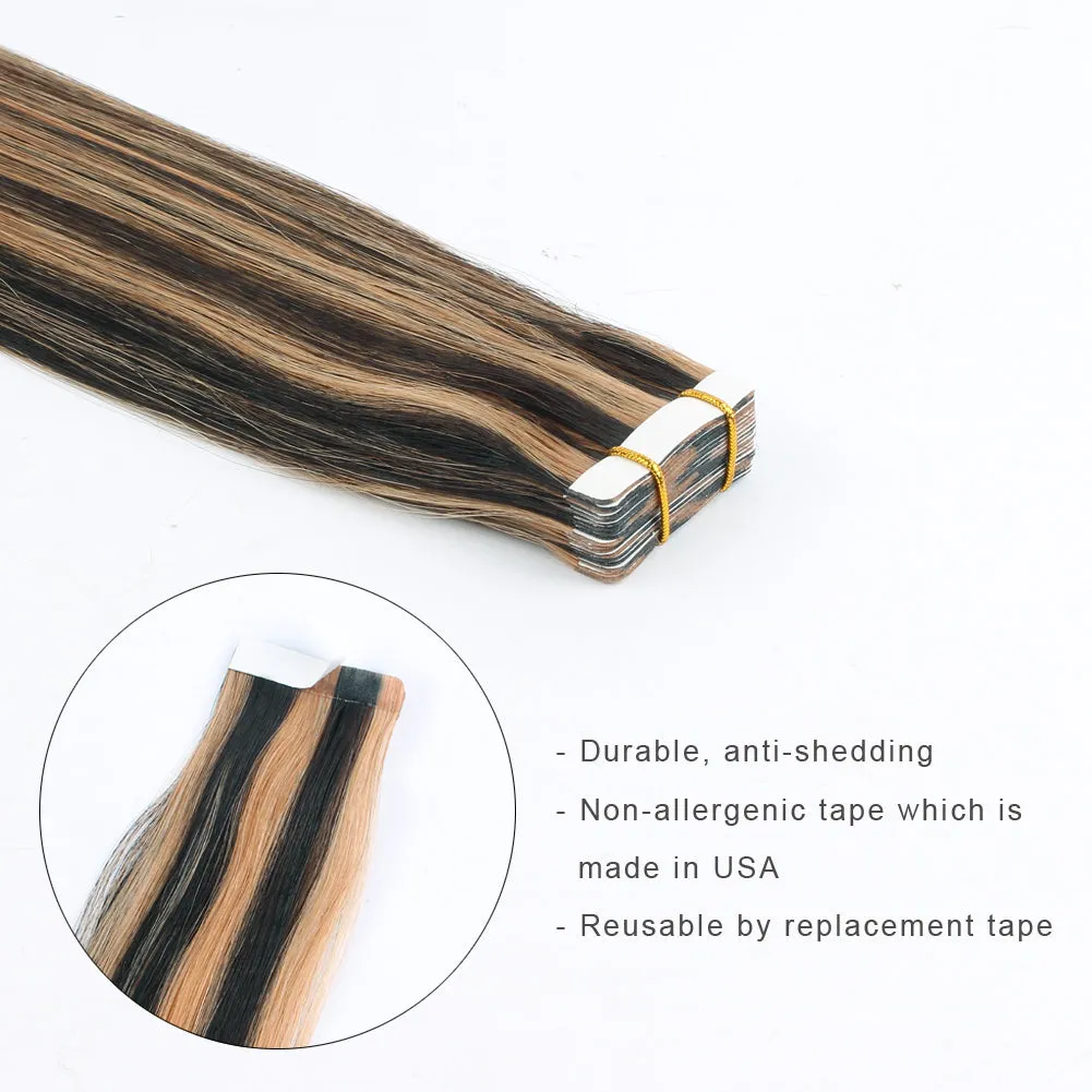 20 Inch Hair Extensions | Remy Hair Tape In Human Hair Extensions
