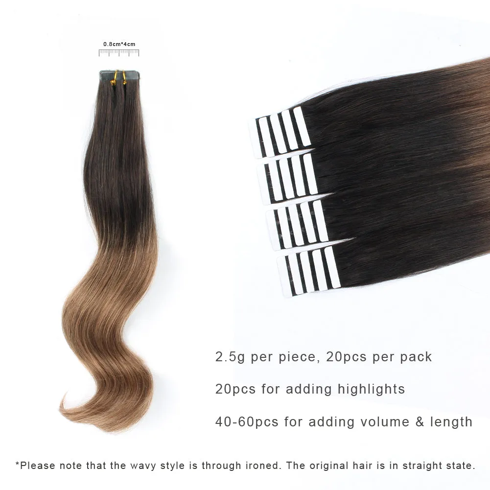 20 Inch Hair Extensions | Remy Hair Tape In Human Hair Extensions