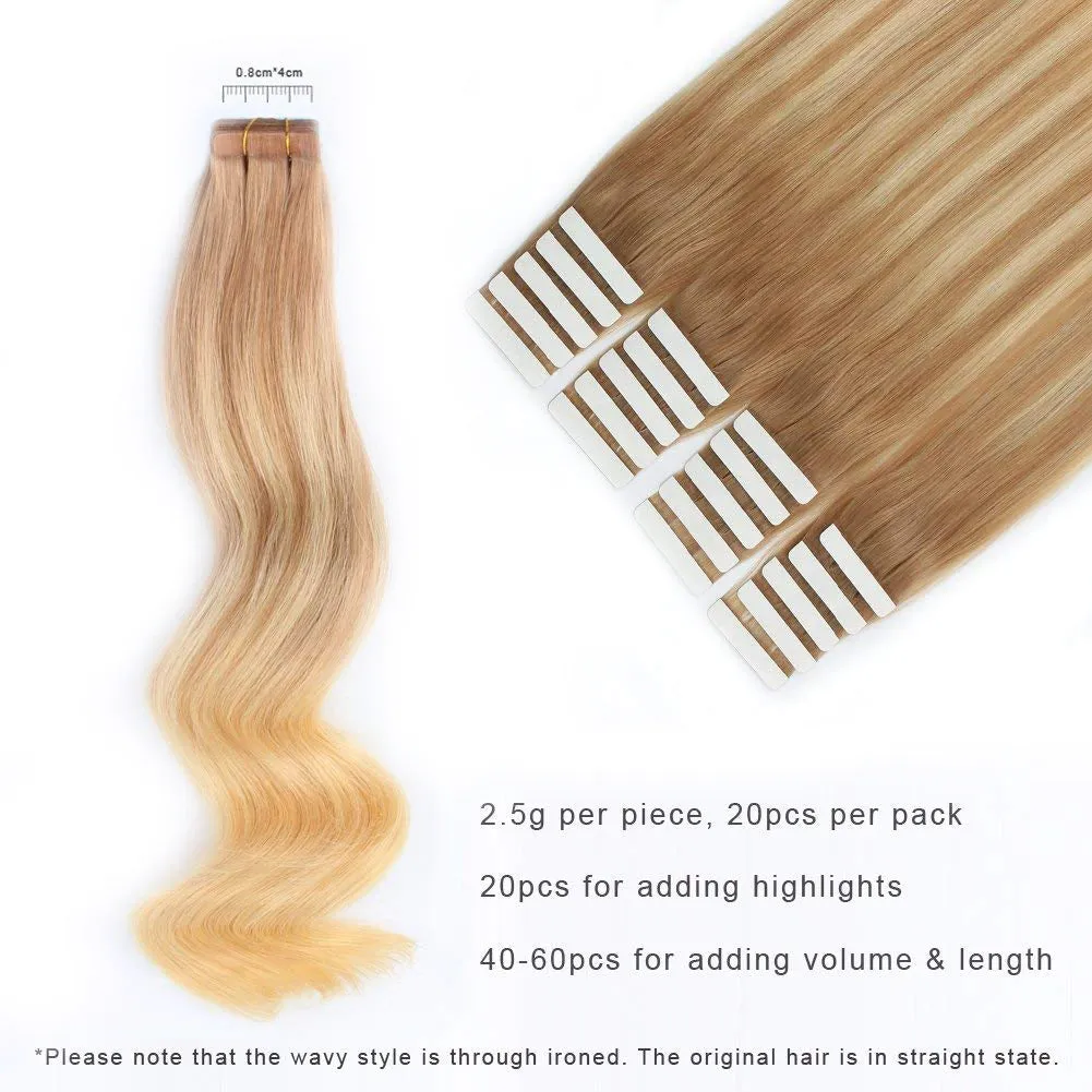 20 Inch Hair Extensions | Remy Hair Tape In Human Hair Extensions