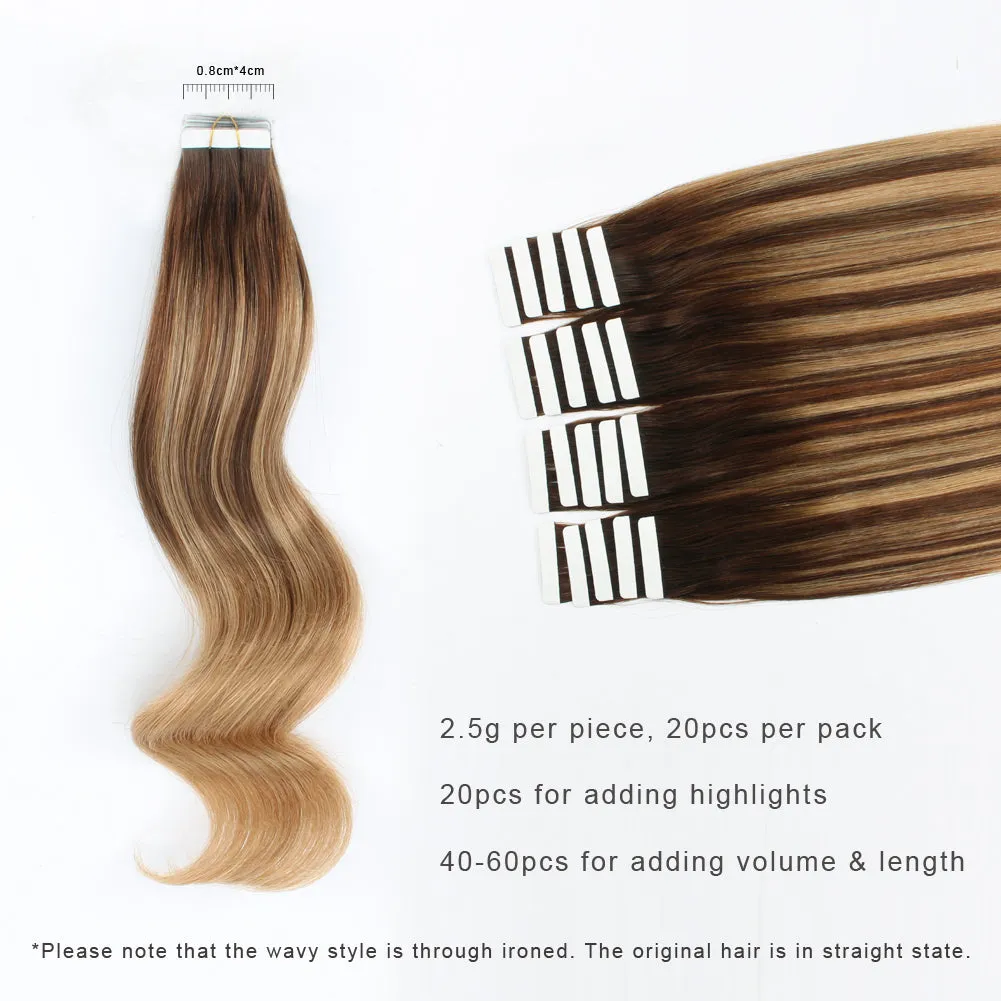 20 Inch Hair Extensions | Remy Hair Tape In Human Hair Extensions