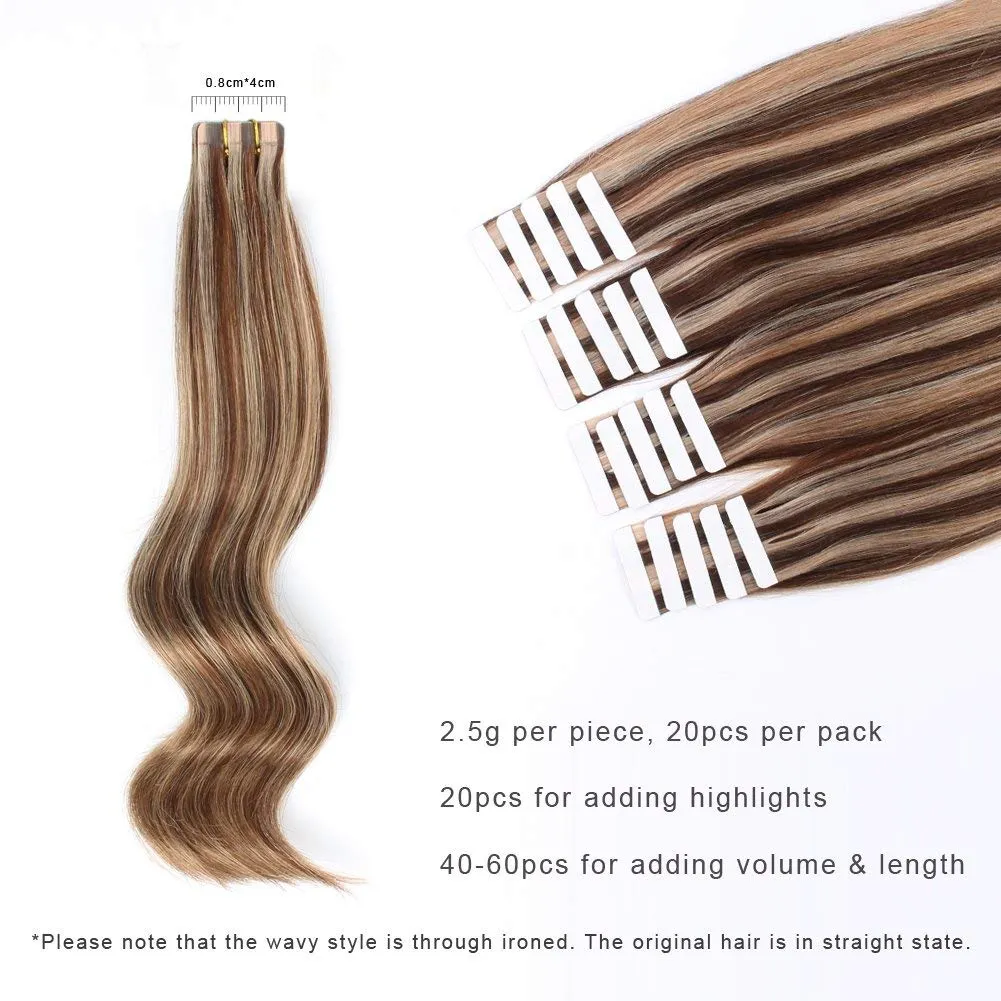 20 Inch Hair Extensions | Remy Hair Tape In Human Hair Extensions