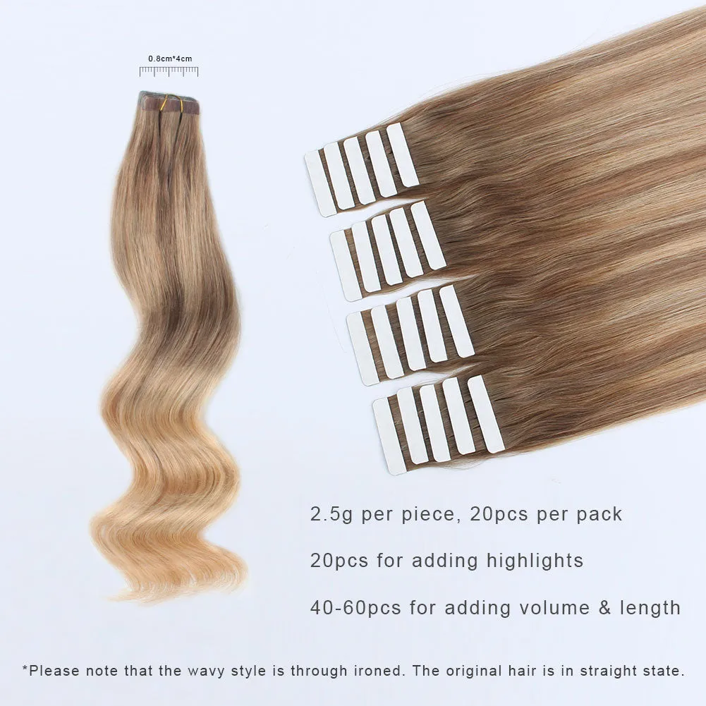 20 Inch Hair Extensions | Remy Hair Tape In Human Hair Extensions