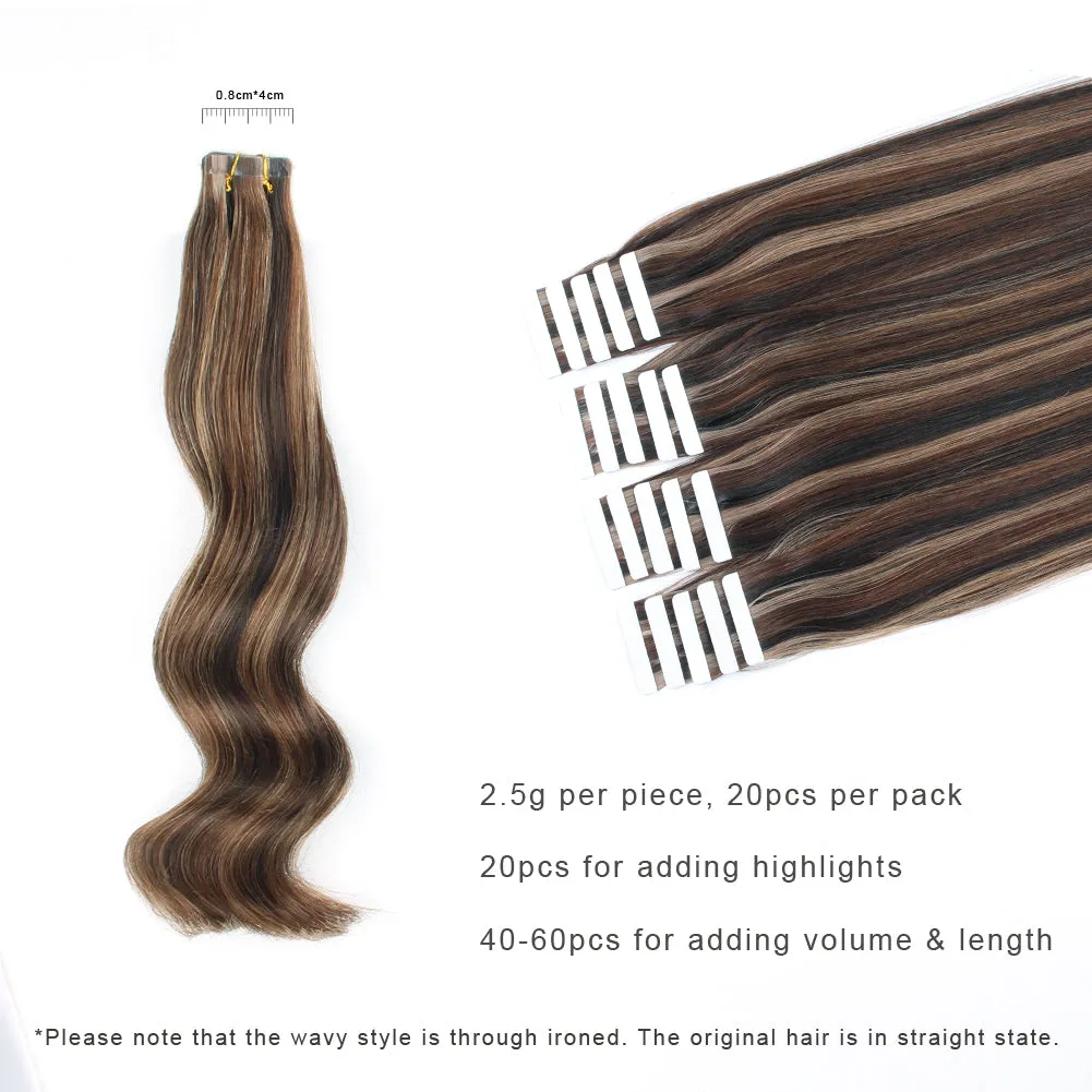 20 Inch Hair Extensions | Remy Hair Tape In Human Hair Extensions