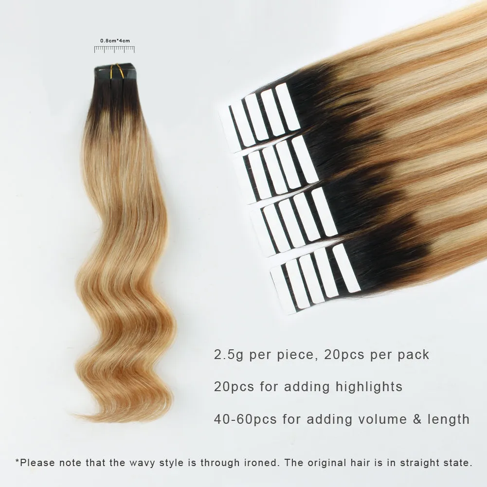 20 Inch Hair Extensions | Remy Hair Tape In Human Hair Extensions