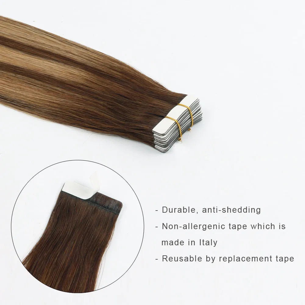 20 Inch Hair Extensions | Remy Hair Tape In Human Hair Extensions