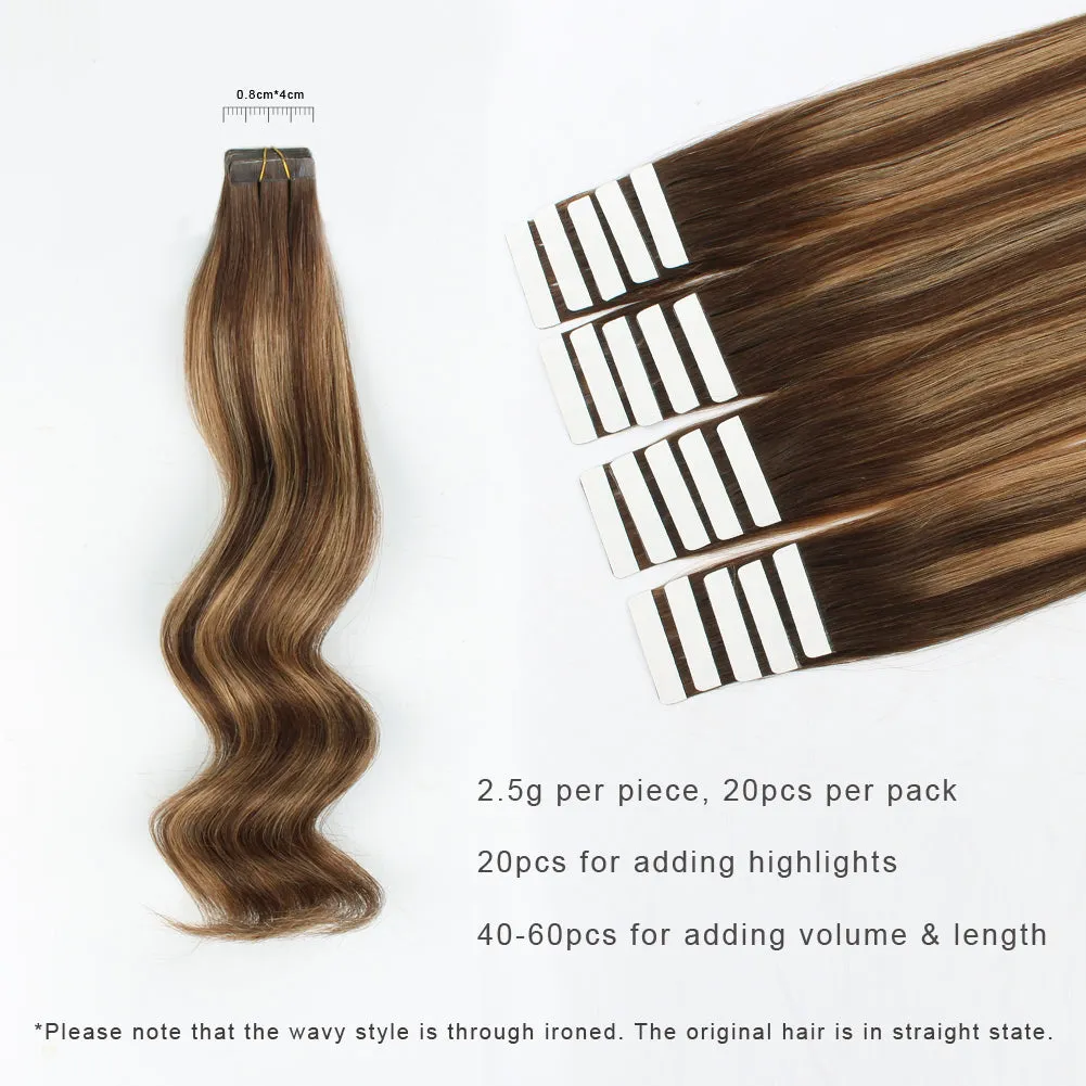 20 Inch Hair Extensions | Remy Hair Tape In Human Hair Extensions