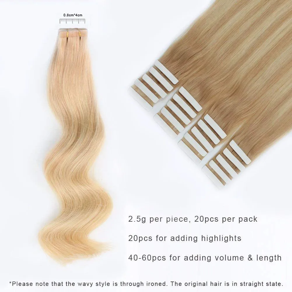 20 Inch Hair Extensions | Remy Hair Tape In Human Hair Extensions