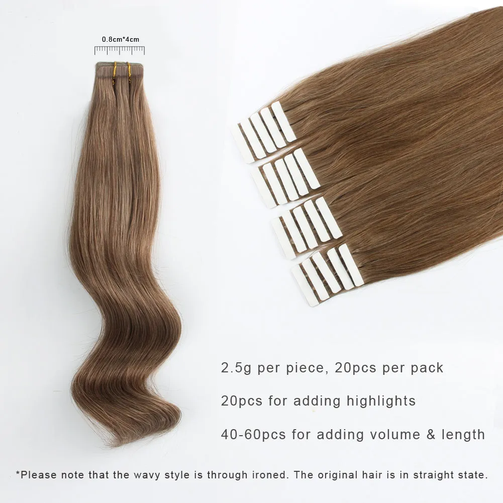 20 Inch Hair Extensions | Remy Hair Tape In Human Hair Extensions