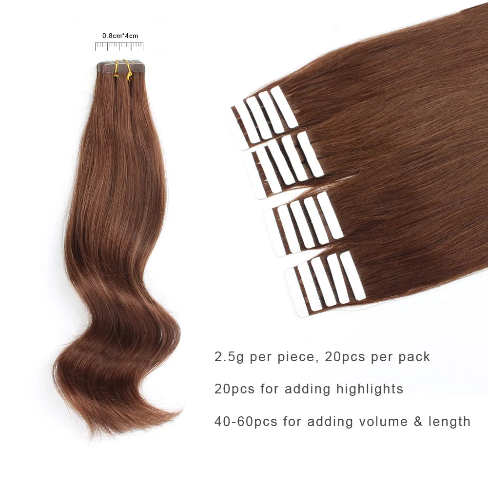 20 Inch Hair Extensions | Remy Hair Tape In Human Hair Extensions