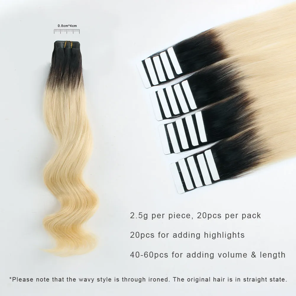 20 Inch Hair Extensions | Remy Hair Tape In Human Hair Extensions