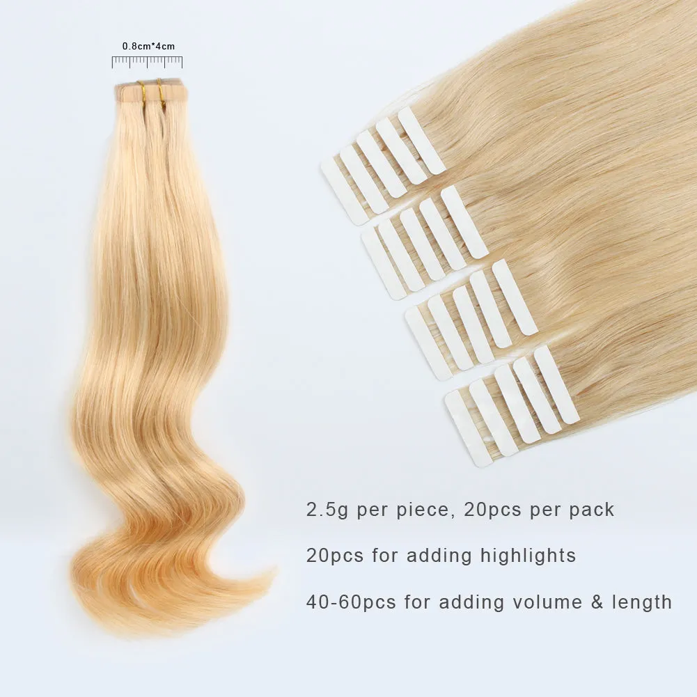 20 Inch Hair Extensions | Remy Hair Tape In Human Hair Extensions