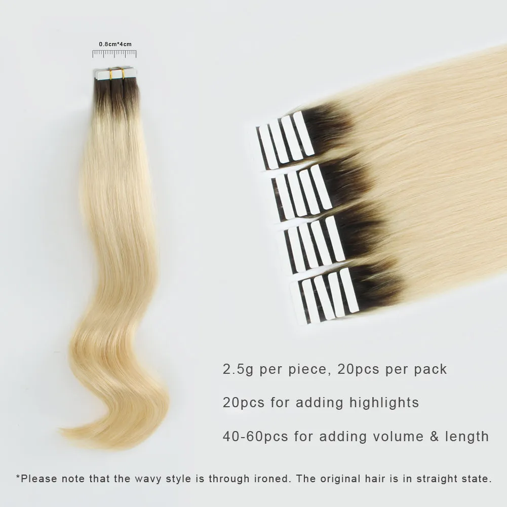 20 Inch Hair Extensions | Remy Hair Tape In Human Hair Extensions