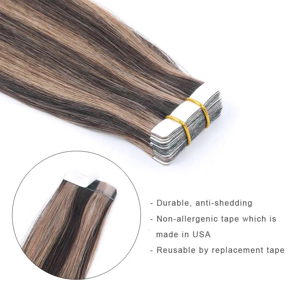 20 Inch Hair Extensions | Remy Hair Tape In Human Hair Extensions