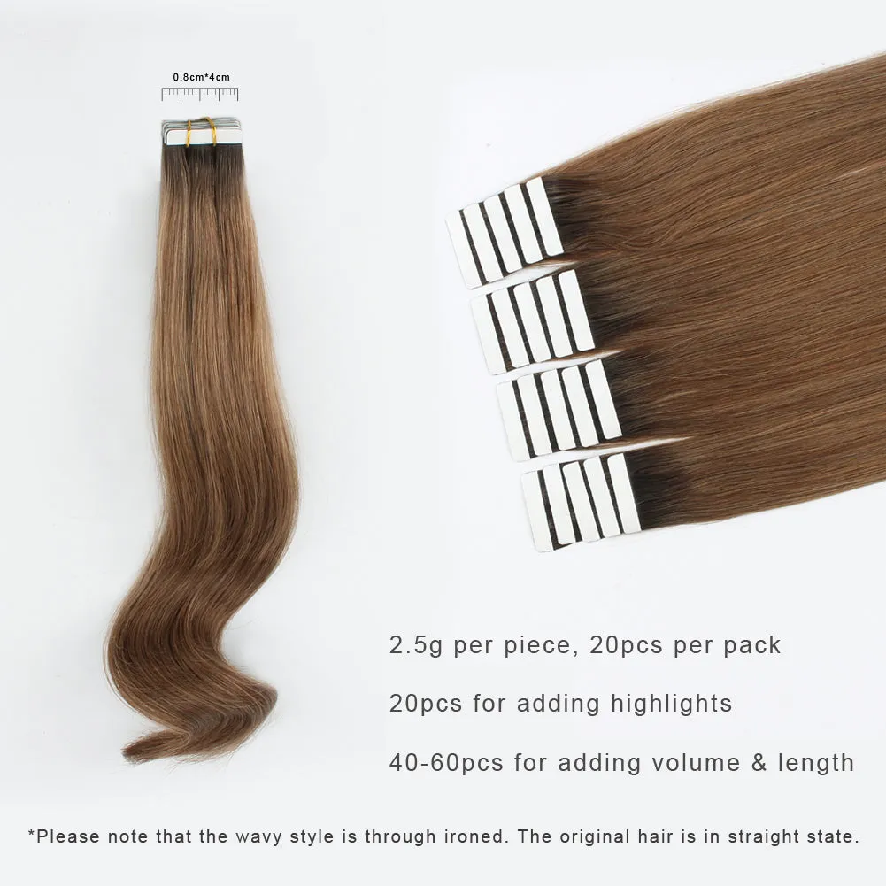 20 Inch Hair Extensions | Remy Hair Tape In Human Hair Extensions
