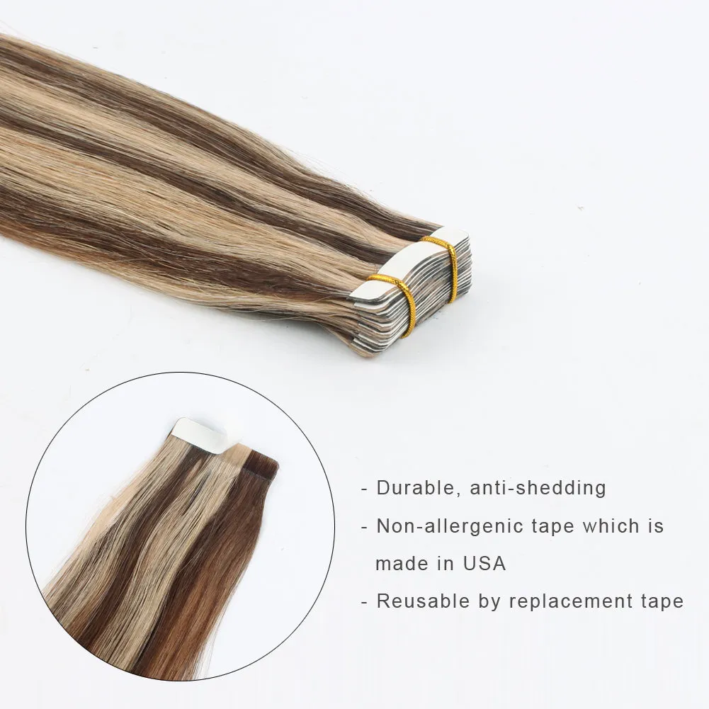 20 Inch Hair Extensions | Remy Hair Tape In Human Hair Extensions